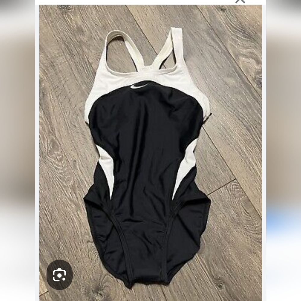 Nike Monochrome Athletic Swimsuit SZ 4 - Picture 5 of 6